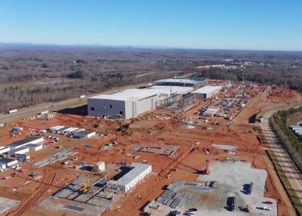 Site of SK Innovation's battery plant in being built in Georgia, US.